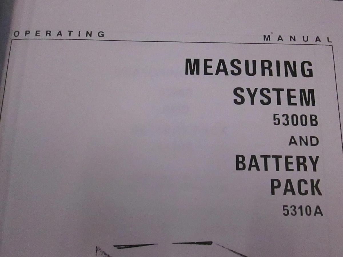 Used HP 5300B Measuring System and 5310A Battery Pack Operating Manual, Used