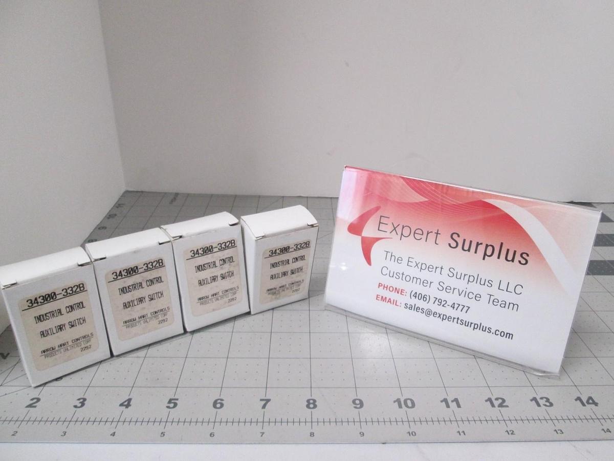 Used Arrow Hart, 34300-332B, Industrial Control Auxiliary Switch, New, Lot of 4
