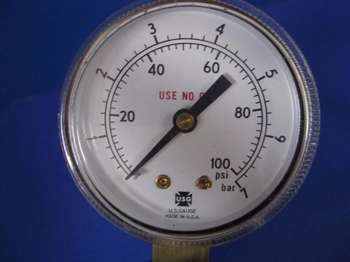 Veriflo IR40IB250G Regulator, Brass, 4 Ports, 0-100 psi Gauge, Used