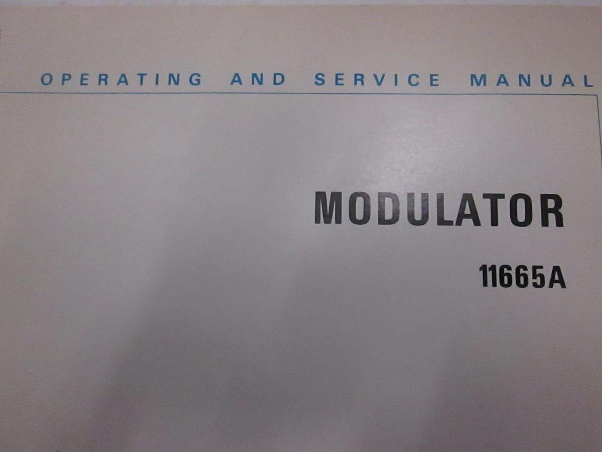 Used HP Modulator 11665A Operating and Service Manual, Used