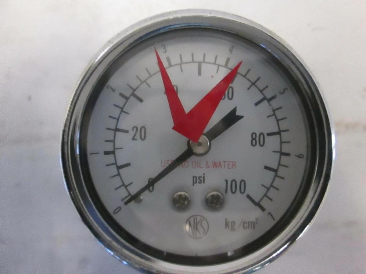 Used Tescom Stainless Steel Regulator, 44-2261-242 w/ 0-100 PSI Gauge, Used