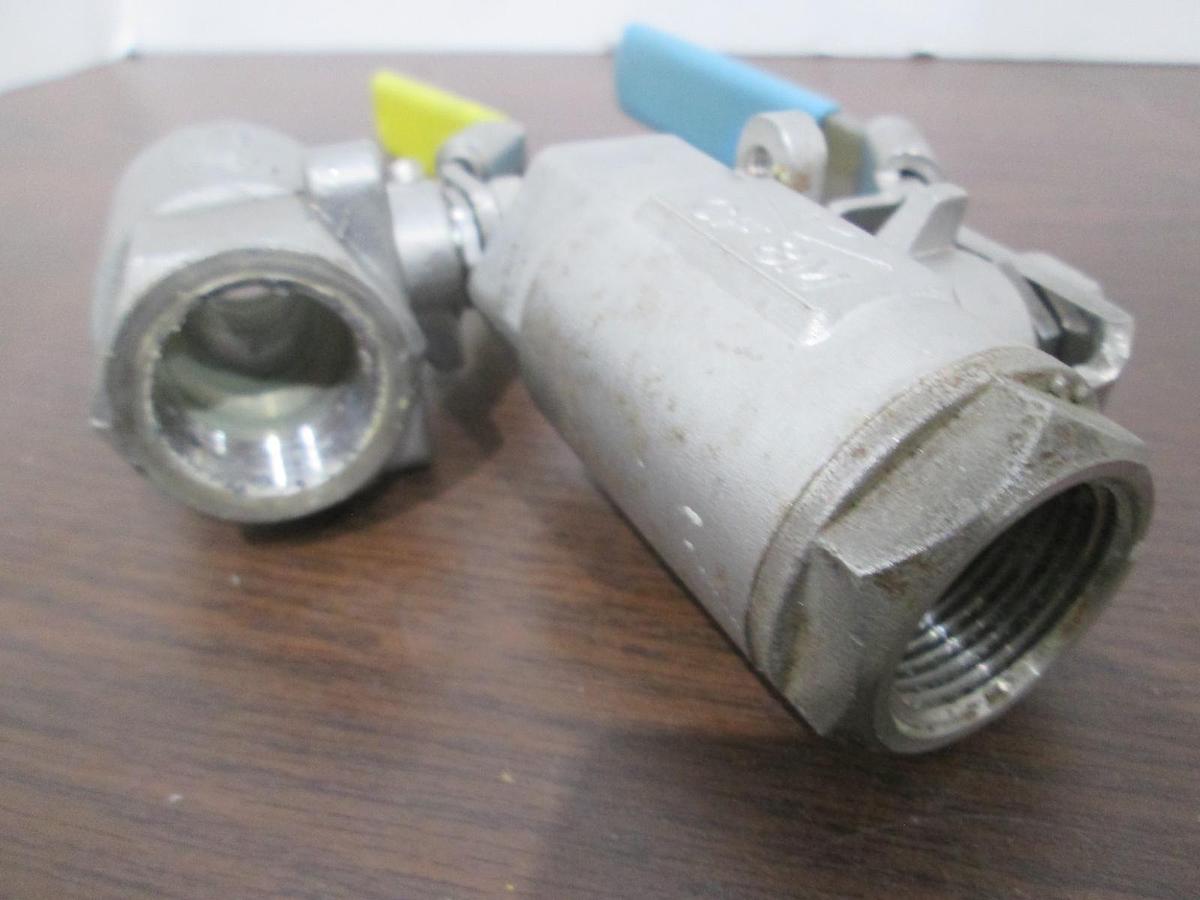 Used Apollo/Milwaukee, CF8M, 3/4", 2000 WOG, Ball Valve, Used, Lot of 2