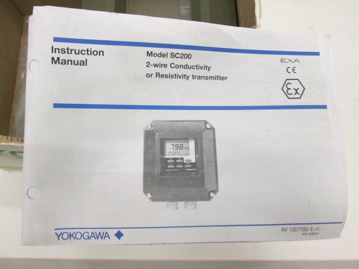 Used Yokogawa, Model SC200, 2 Wire Conductivity or Resistivity Transmitter, New