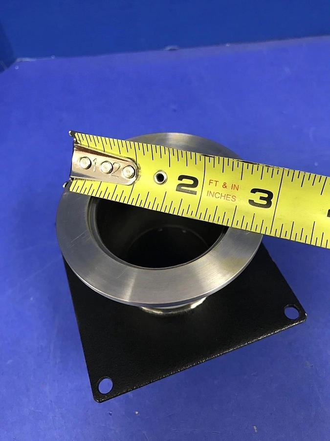 Used SS Vacuum Fitting: NW50 x NW40 Full Nipple Adapter w/ Mounting Bracket