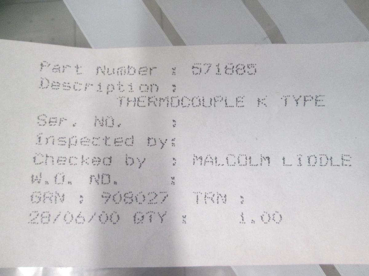 Thermocouple K Type, 571885, New