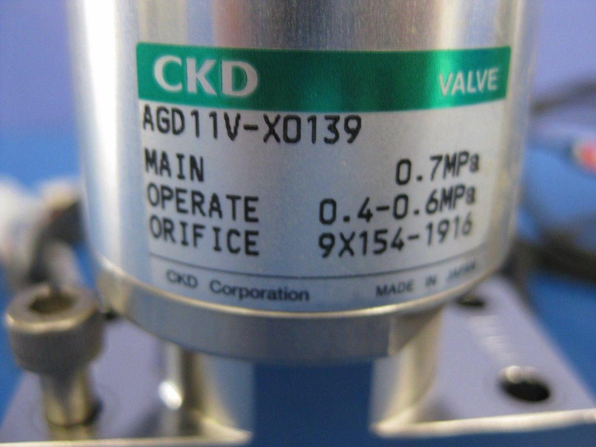 Used CKD AGD11V-X039 Block Valve with Keyence EM-030P Proximity Switch N.C. Lot of 2