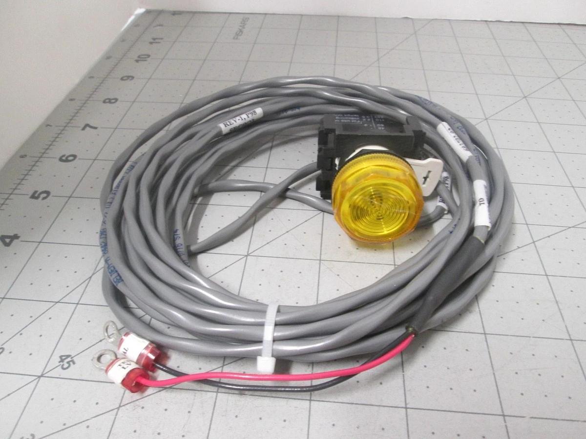 Cutler Hammer, 603702-02, Yellow Indicator Light Harness w/ Keyboard Switch, New
