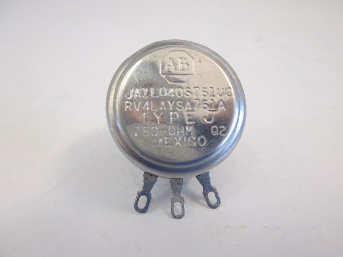 Used Allen-Bradley JA1L040S751UC Potentiometer 750 OHMS, Type J, Used