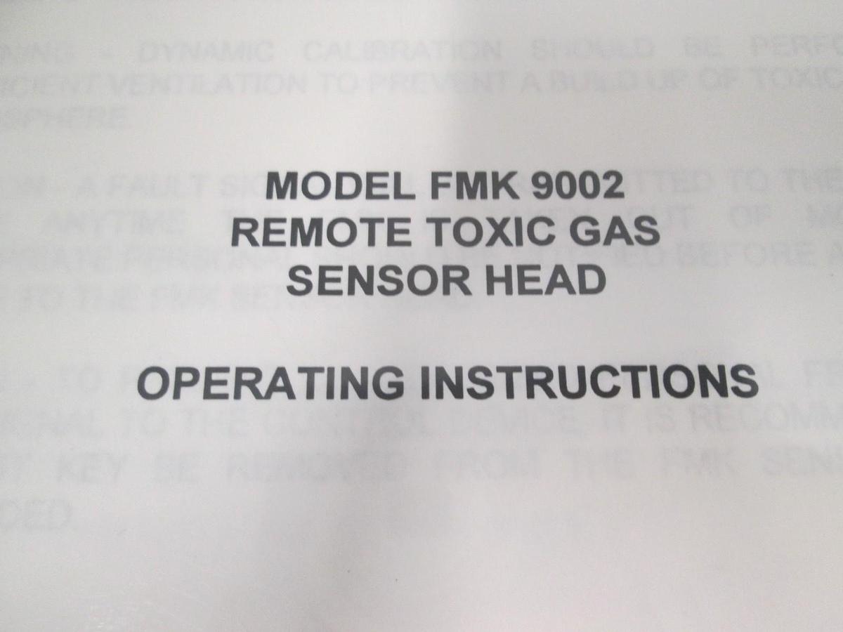 Used MST, FMK 9002, Remote Toxic Gas Sensor w/ ARMI Sensor and Cable w/ Manual, New