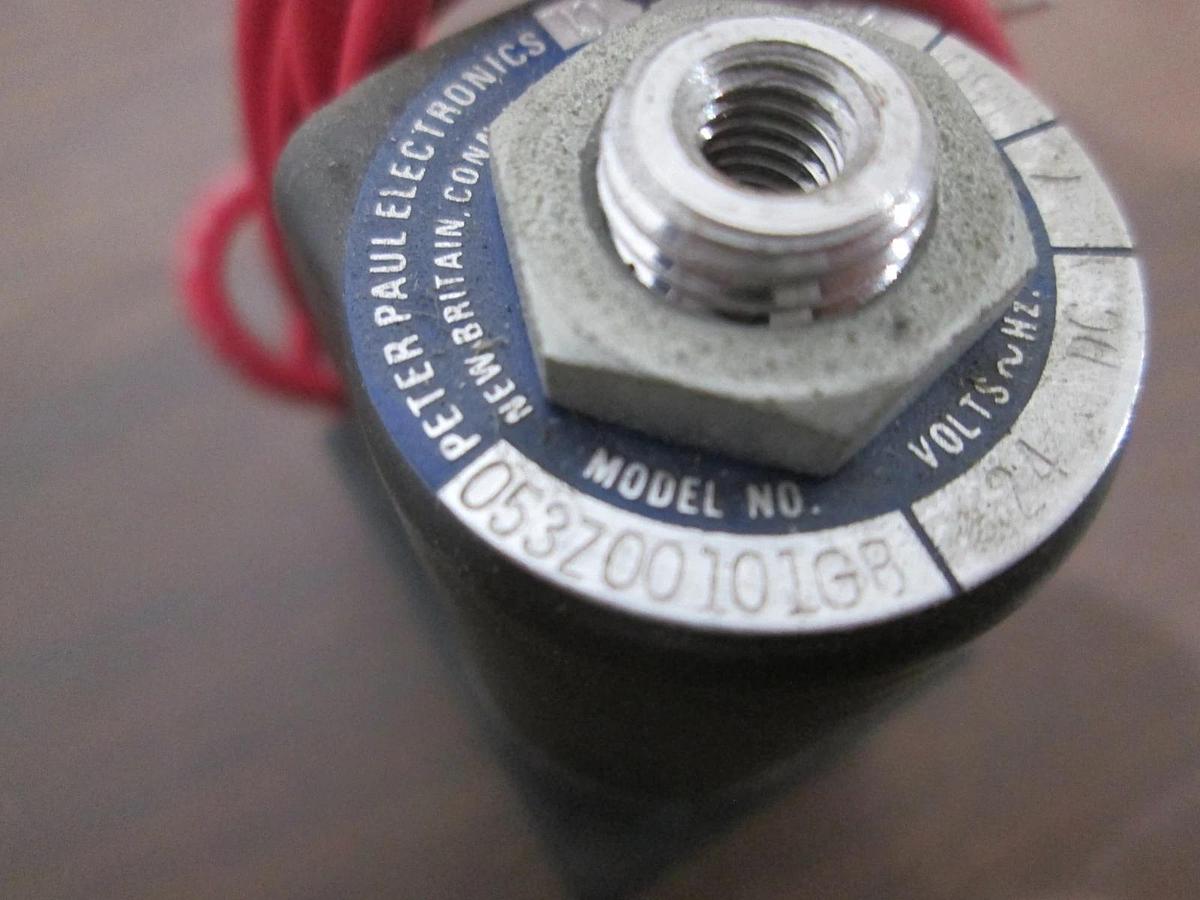 Used Peter Paul Electronics, 053Z00101GB, Solenoid Valve, 24V, 150PSI, 7W, Used