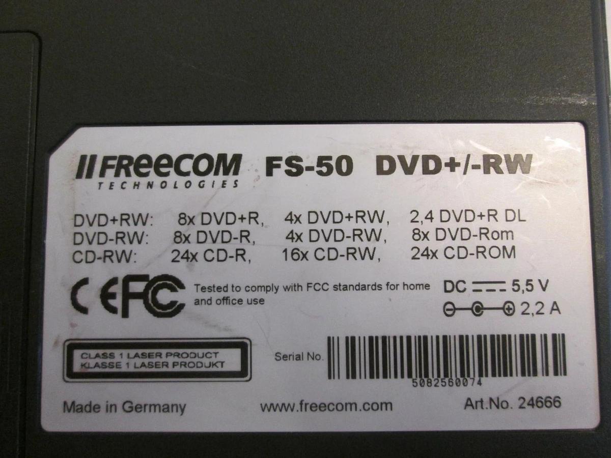 Used Freecom Technologies FS-50 DVD +/-RW, Used