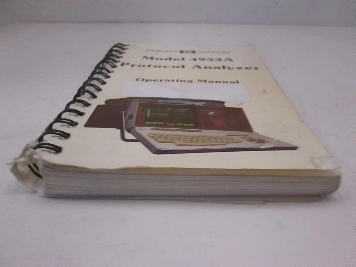 Used HP Model 4953A Protocol Analyzer Operating Manual, Used