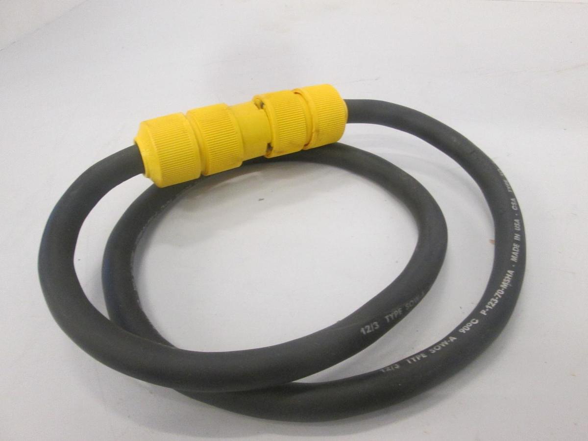 Used Carol, P-123-70-MSHA, Type SOW-A, 12/3, Power Cord Cable, 46", Used