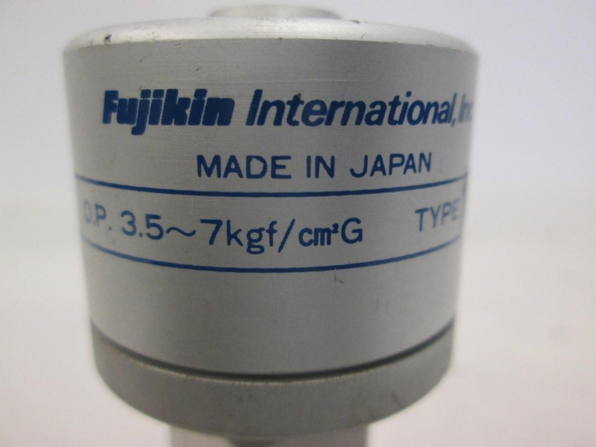 Used Fujikin, O.P. 3.5-7kgf/cm2G Pneumatic Valve, N.O, Used