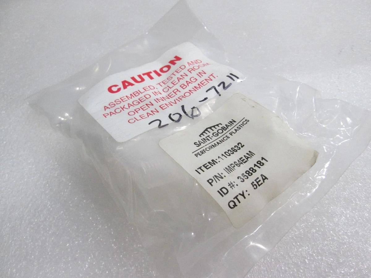 Saint Gobain, IMP64EAM, Teflon Elbow Fitting, New, Lot of 5