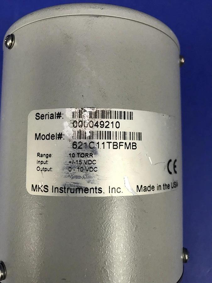Used MKS 621C11TBFMB Remote Transducer,  10 TORR, Used