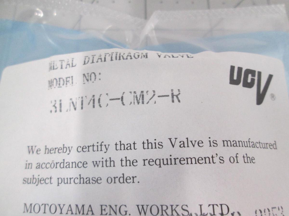 Hamlet, 3LNT4C-CM2-R, Metal Diaphragm Valve, New