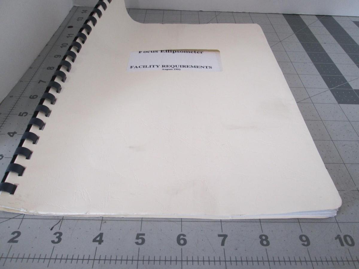 Used Rudolph Research, Focus Ellipsometer, Facility Requirements, A11659, Used