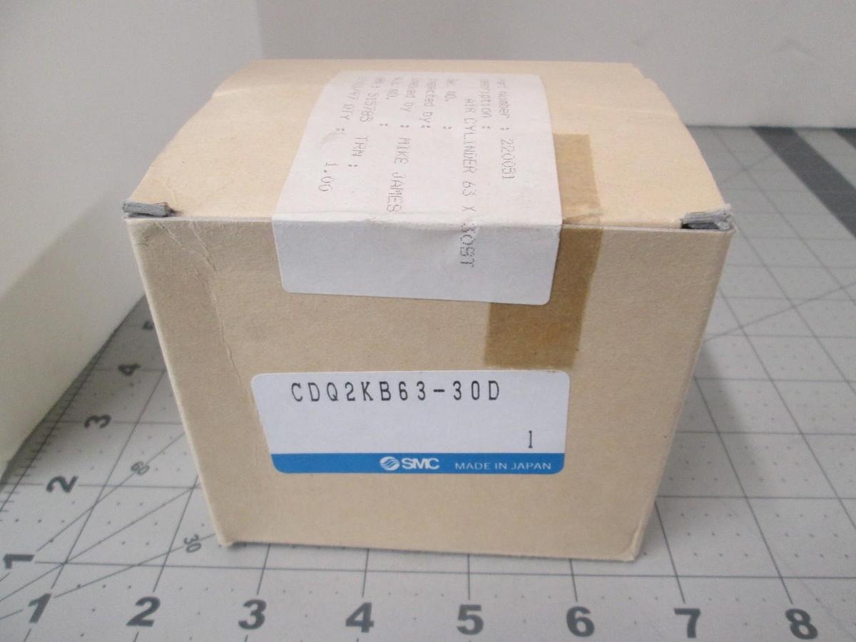 Used SMC, CDQ2KB63-30D, Pneumatic Cylinder, New