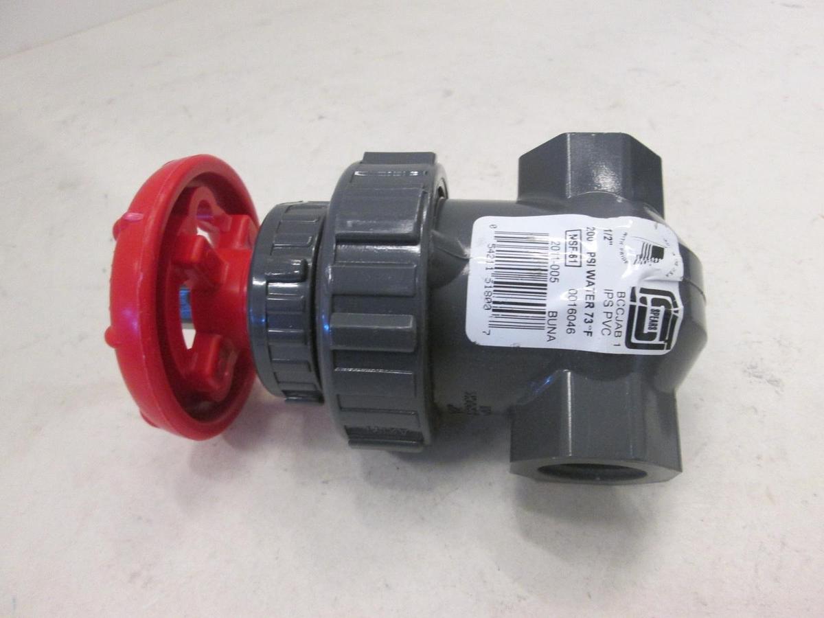 Spears, 1/2" Two Way Manual Gate Valve, 200 PSI, Water 73Deg F, BCCJAB1, New
