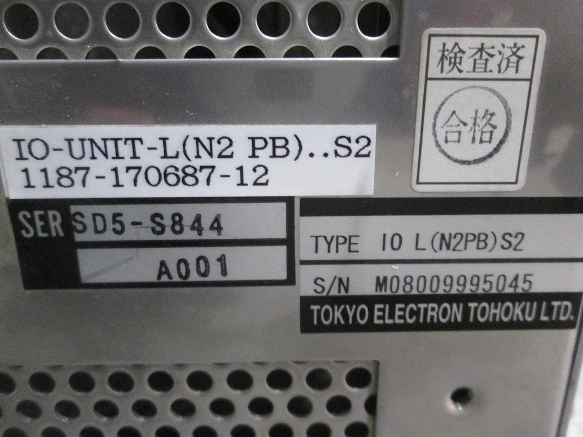 Used Tokyo Electron, SD5-S844, Type 10L (N2PB)S2, IO-Unit-L, Used