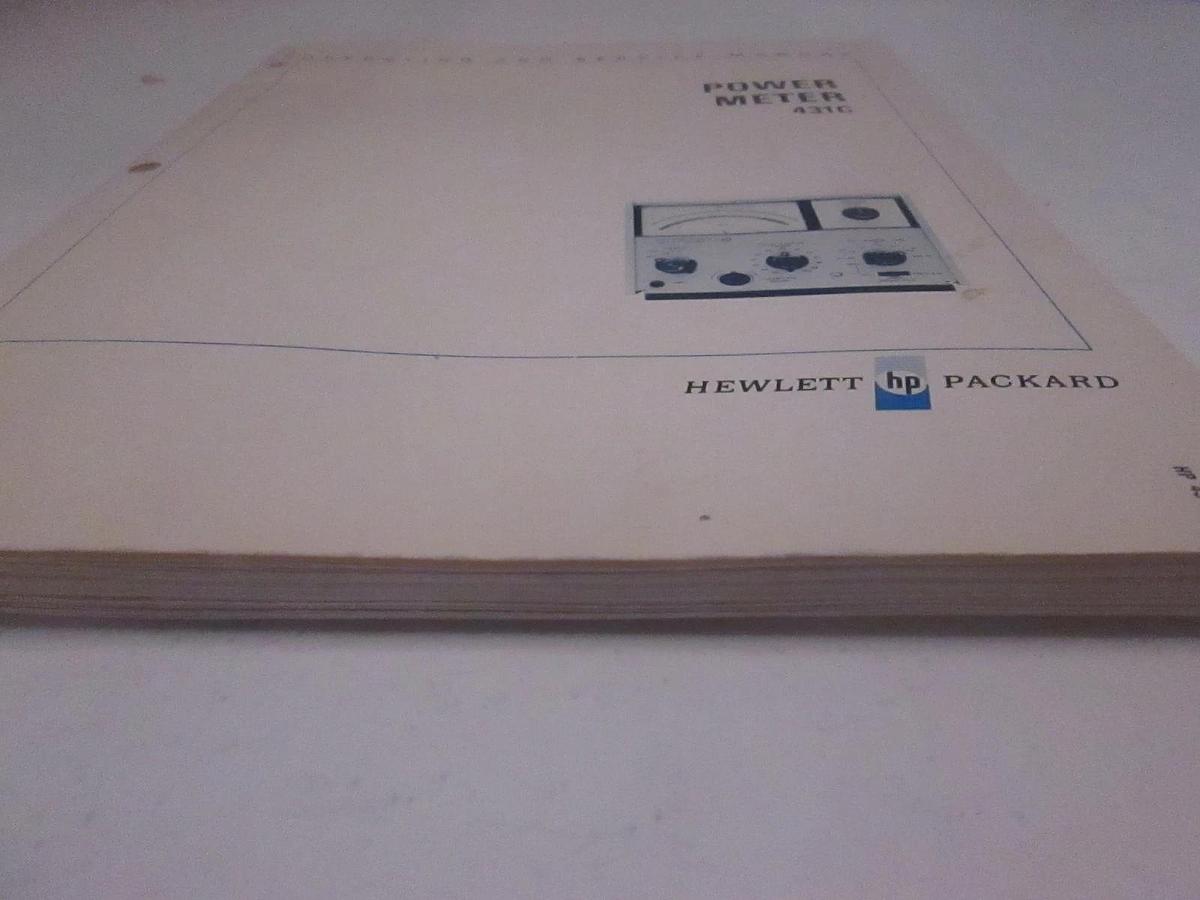 Used HP 431C Power Meter Operating and Service Manual, Used
