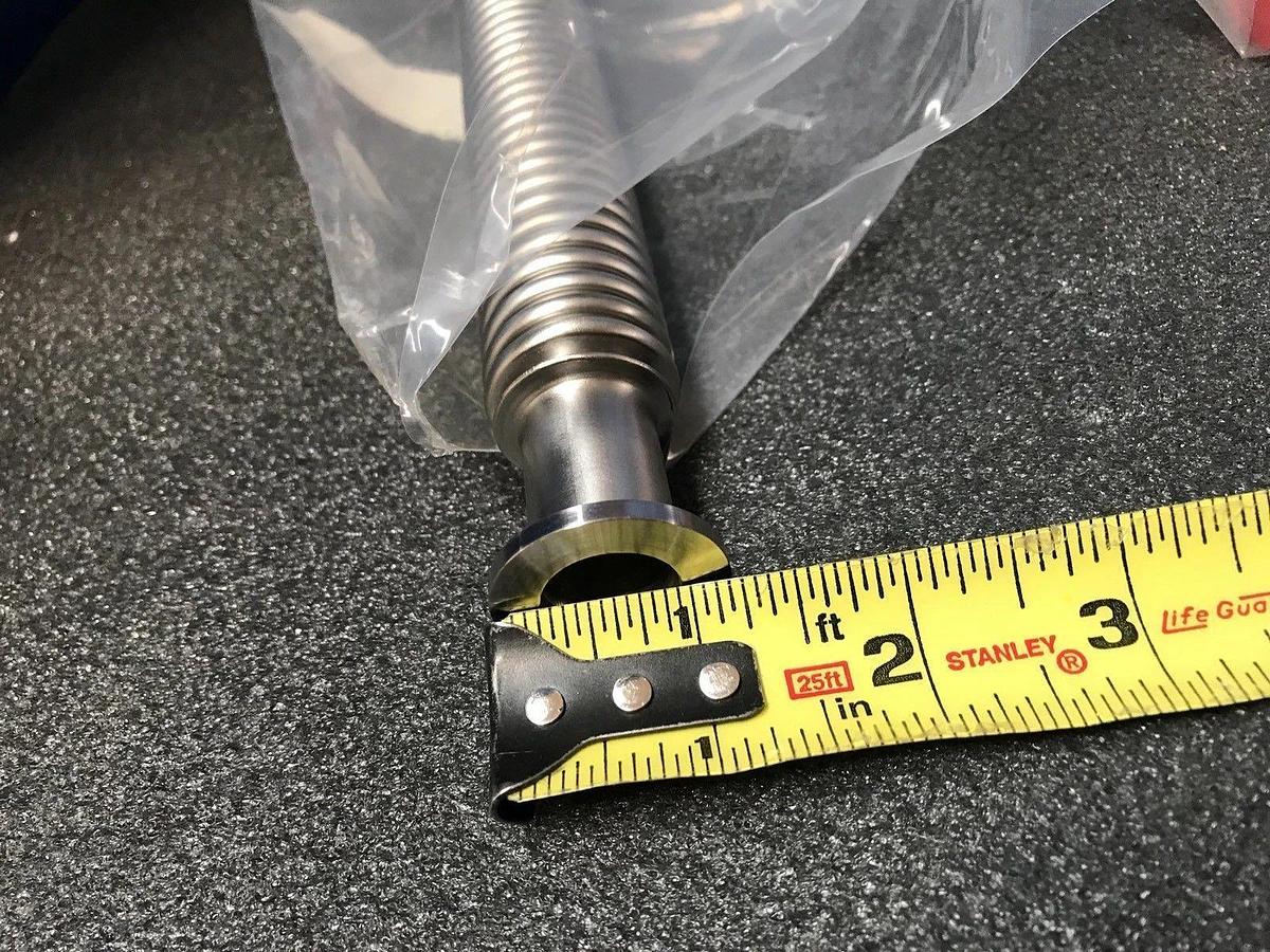 Nor-Cal FH-075-10-2NW Flexible SS Hose w/ NW16 Flanges, 10" L, Lot of 2 New