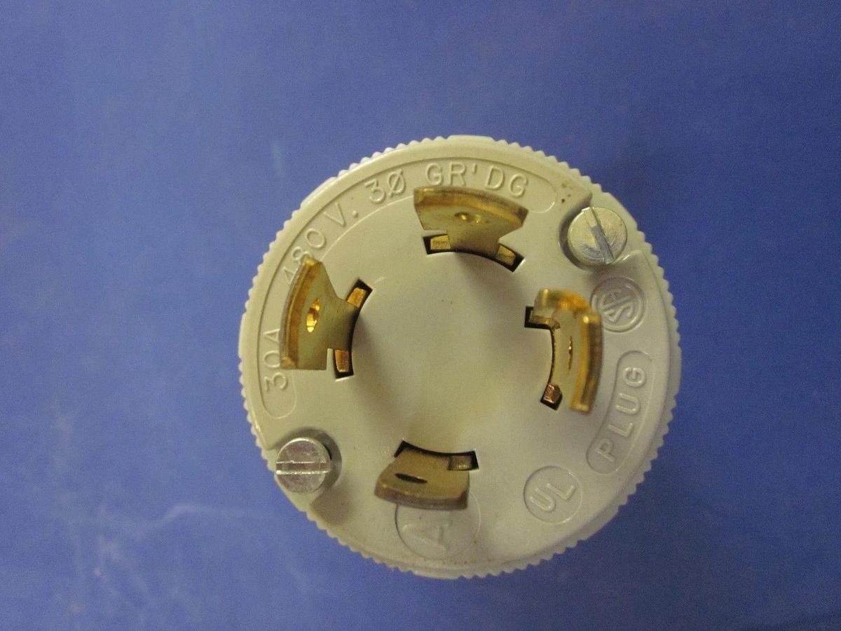 Used Arrow Hart, Hart-Lock Turn & Pull 30A 240V Plug, Lot of 3 Used