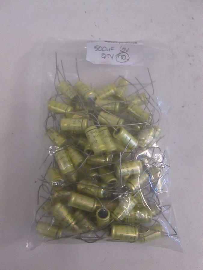Used Capacitor 6V, 500 uF, Lot of 70