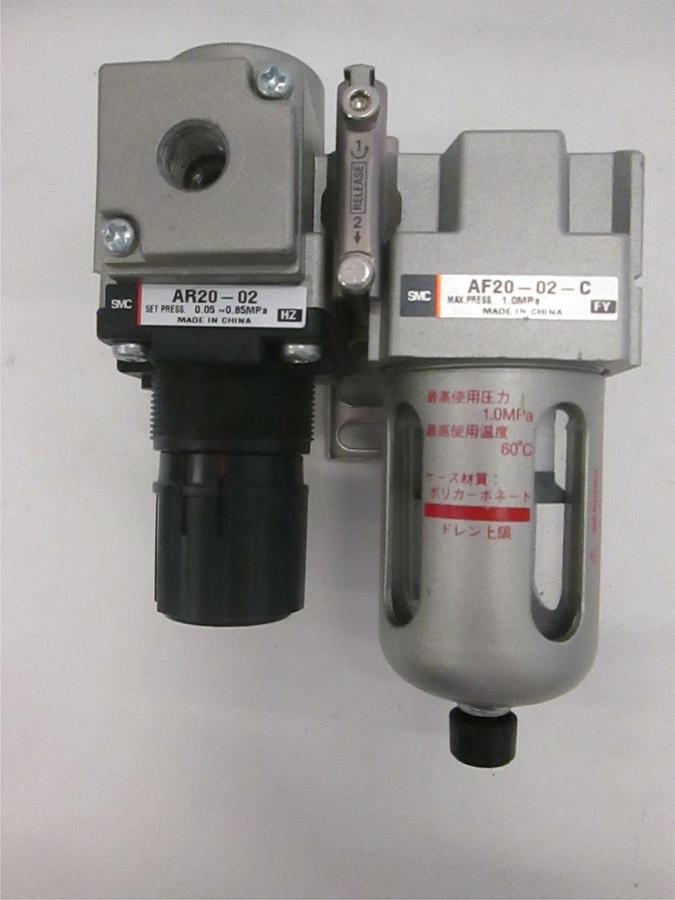 Used SMC, Air Regulator Assy, AR20-02, AF20-02-C, Used