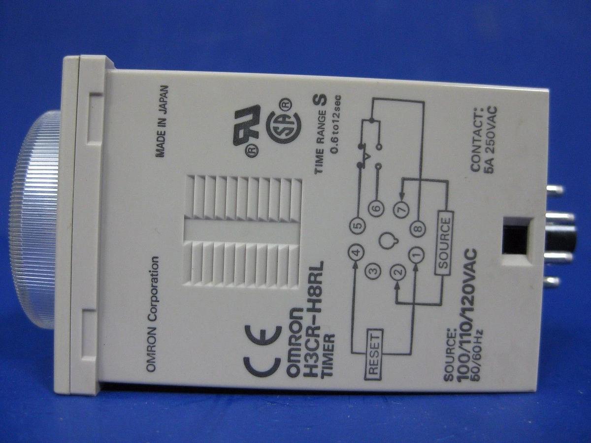 Used OMRON H3CR-H8RL Time Delay Relay, 0 .6 to12 SECONDS, Used