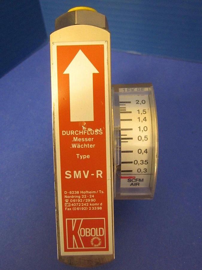 Used Kobold SMV-R High Pressure Flowmeter and Switch, 0.3 - 2.0 SCFM Air, Used