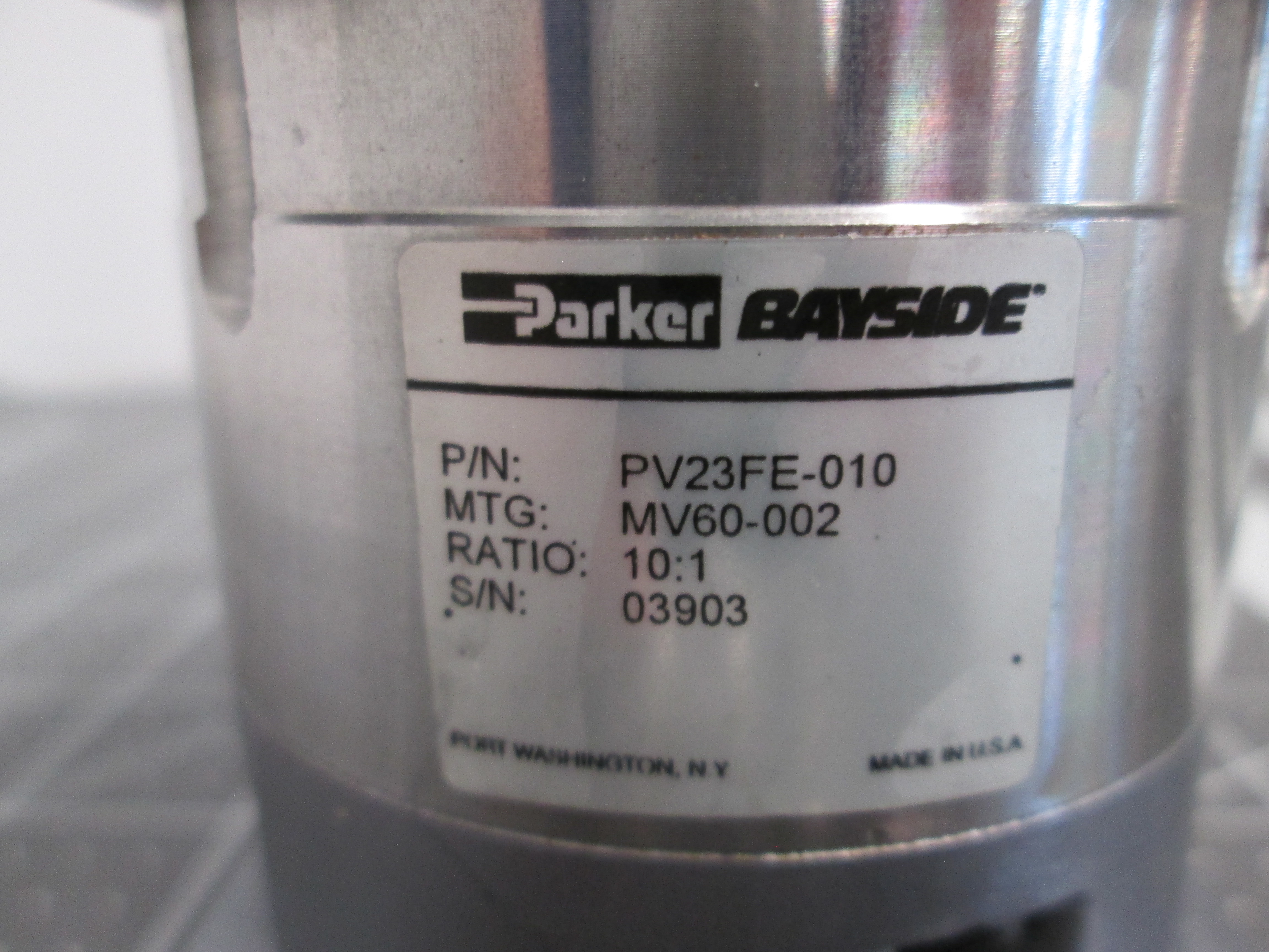 Used Parker Bayside PV23FE-010 Inline Planetary Gearhead Gearbox 10:1 Ratio NEMA23