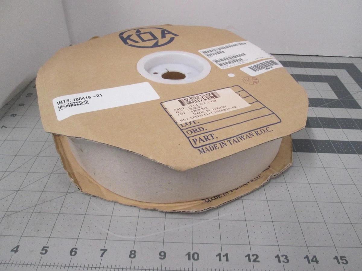 KOA, CF1/4 222 J T52, Resistor, Carbon Film, New, Reel of 5000