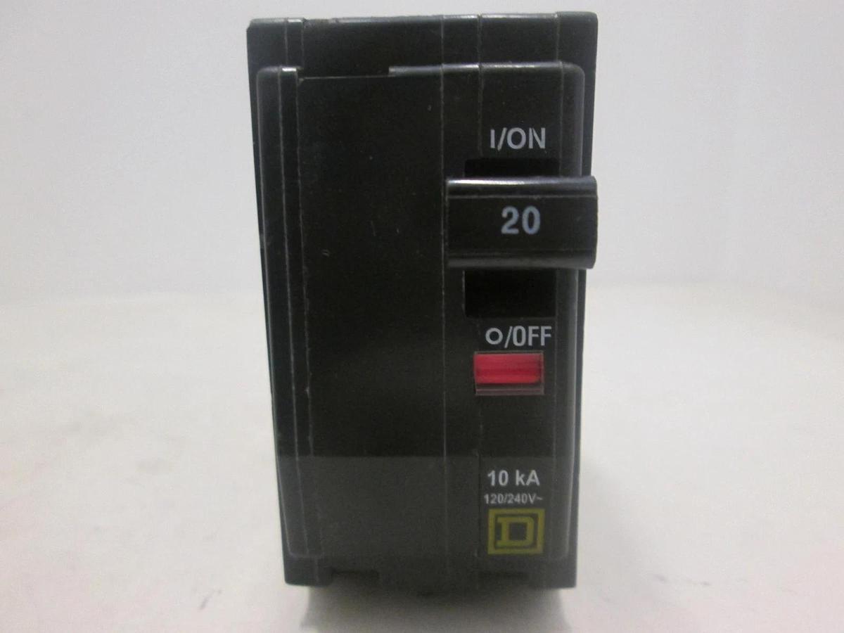 Square D, QO220, CIRCUIT BREAKER, 2P, 20A, 1000AIC, New