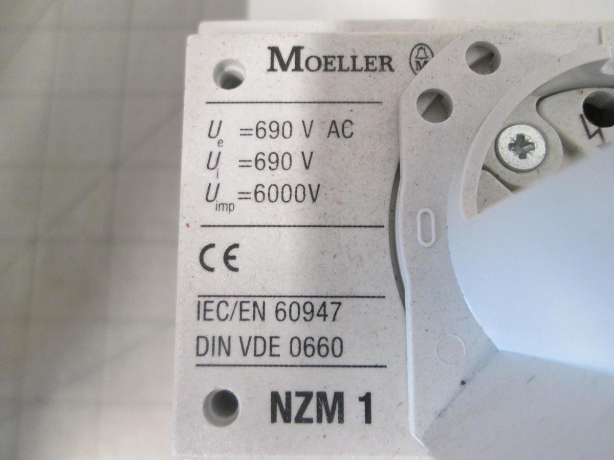 Used Moeller Eaton, NZM1, Circuit Breaker MCCB 690VAC 6000V IEC/EN 60947