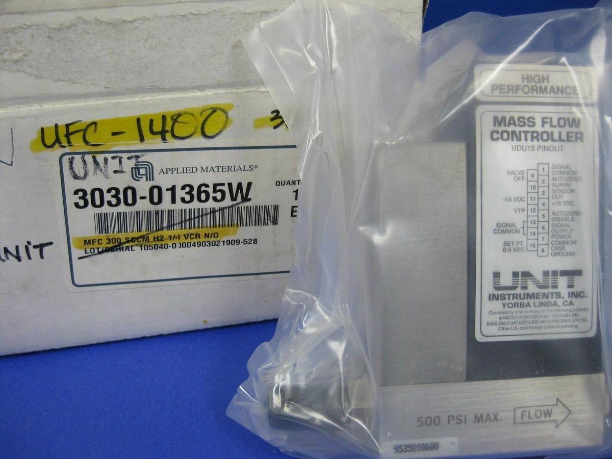 Used Unit UFC-1400N Mass Flow Controller, H2, 300 SCCM, 15 Pin D-Connector, Refurb