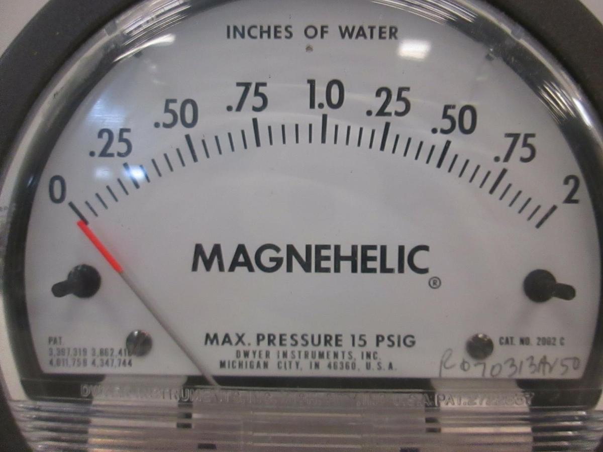 Used Magnehelic 2002 C Water Gauge, 0-2 Inches, Used