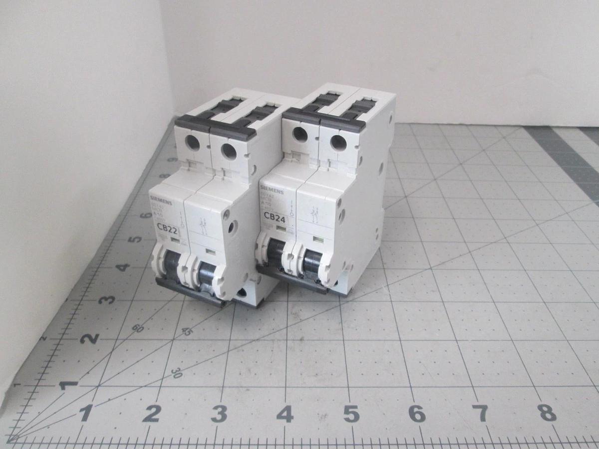 Siemens, 5SY42 MCB, Circuit Breaker, 2 Pole, Used, Lot of 2