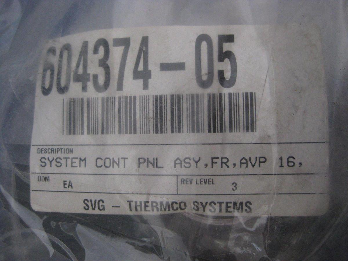 Used SPT Micro Thermal AVP 604374-05 System Control Panel Assembly for AVP-16