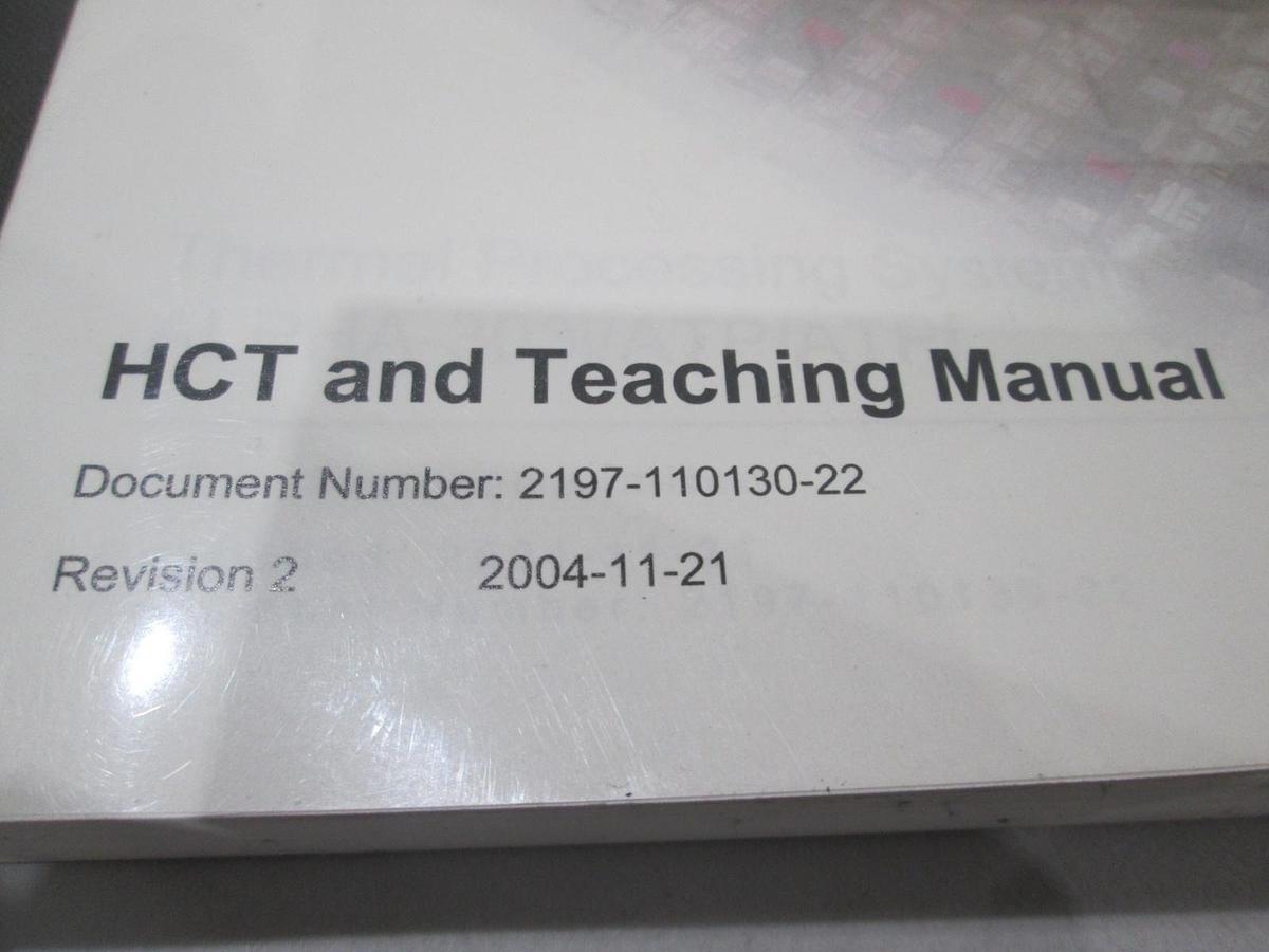Used TEL Tokyo, Alpha-303i/ATP/ATPf, HCT and Teaching Manual, 2197-110130-22, Used