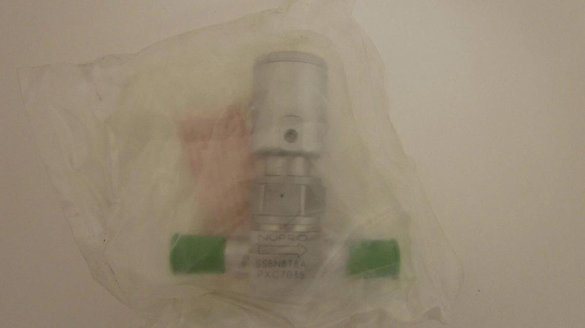 Nupro SS-BN8T8A-PXC7075 Bellows Sealed Valve, NC Actuator, 1/2" Tube Extensions