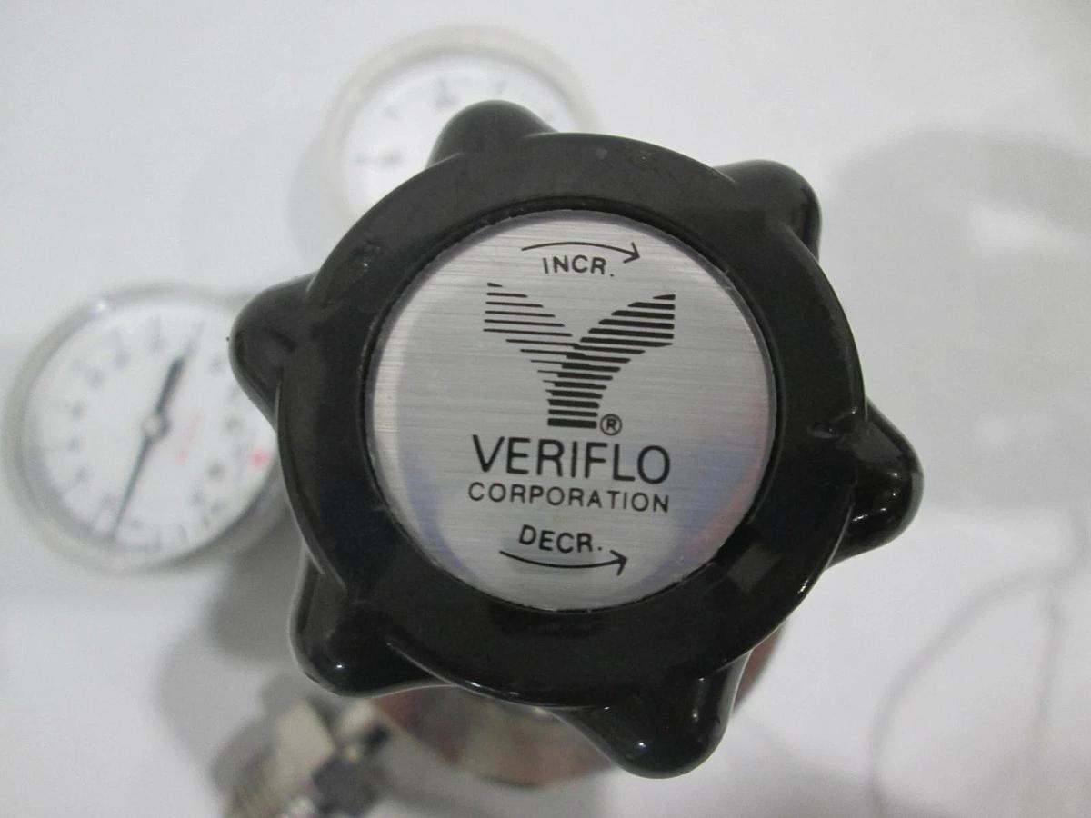 Used Veriflo, 43800003 130, 4 Port Regulator w/ 0-400 and 30-0-100 PSI Gauges, Used