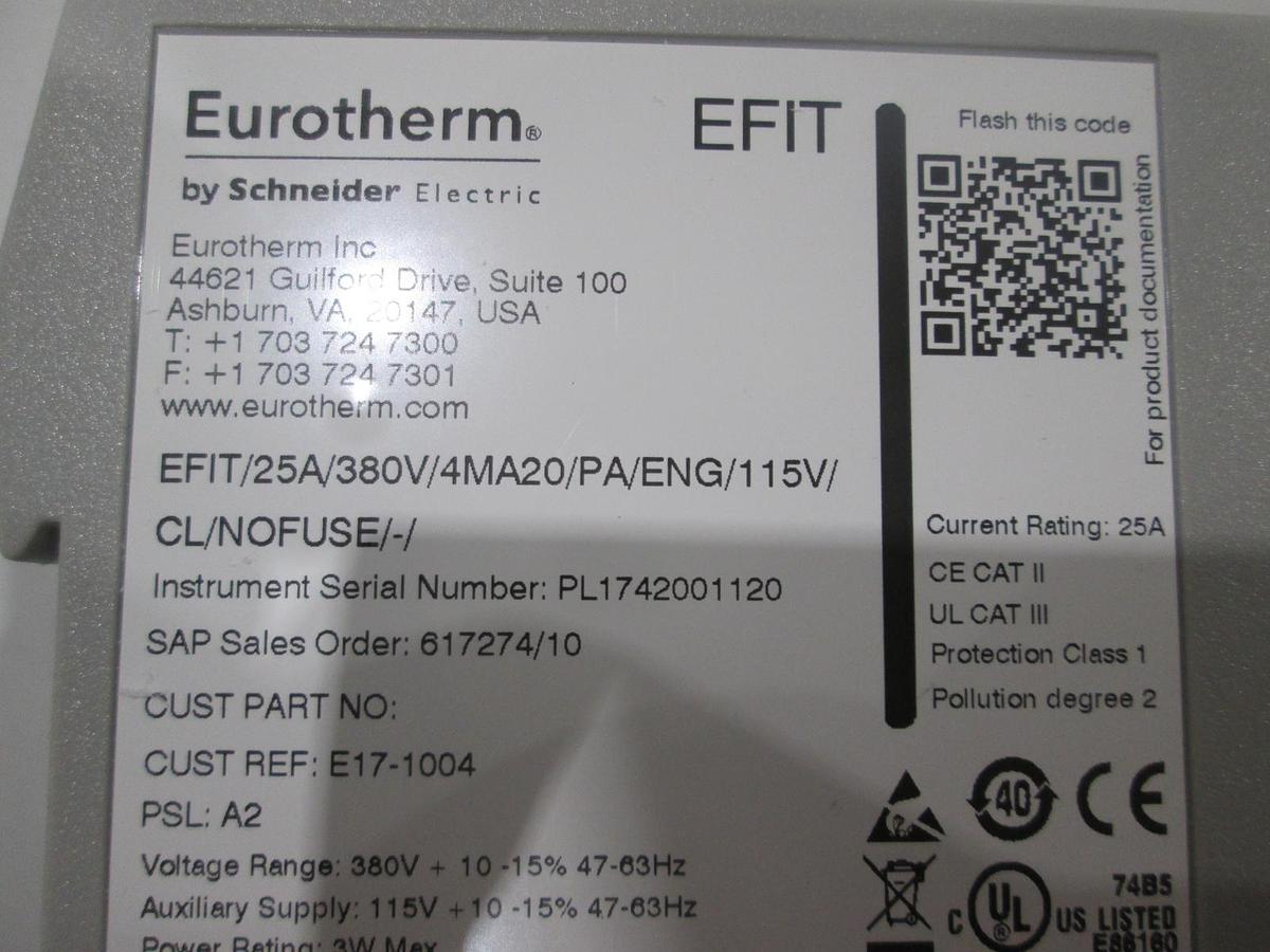 Eurotherm, EFIT/25A/380V/4MA20/PA/ENG/115V/CL/NOFUSE/-/, Power Controller, NWOB
