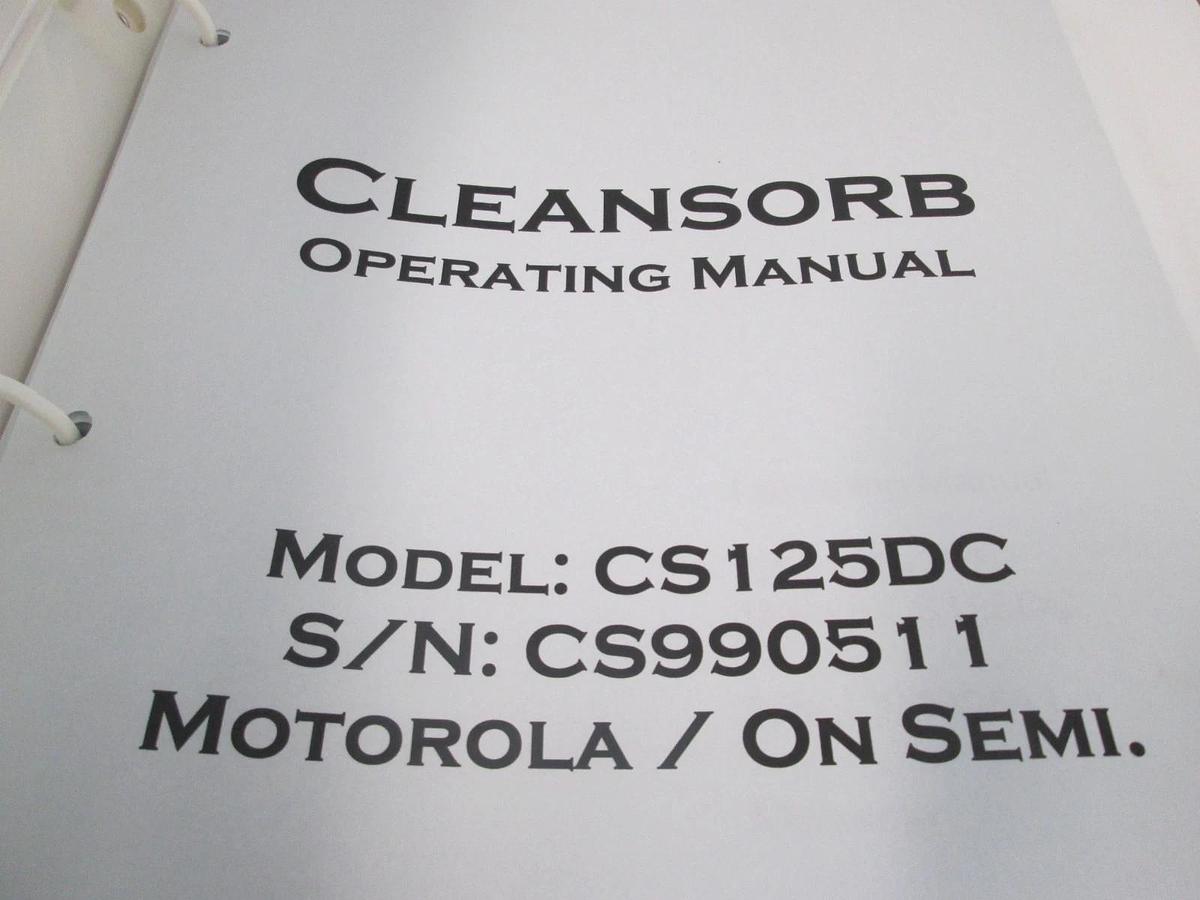 Used Cleansorb, CS125DC Motorola Operating Manual/On Semi, Used