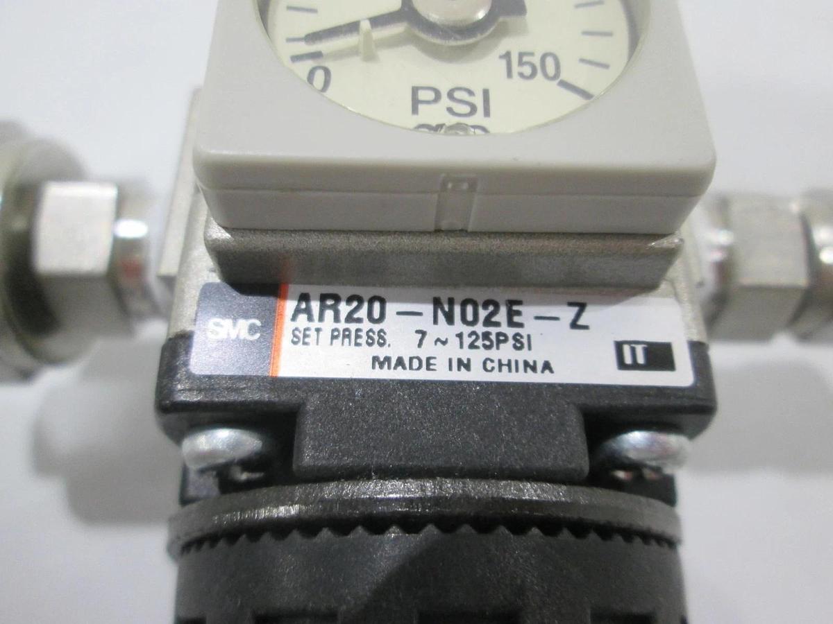 Used SMC, AR20-N02E-Z, Regulator Assy w/ Gauge, Used
