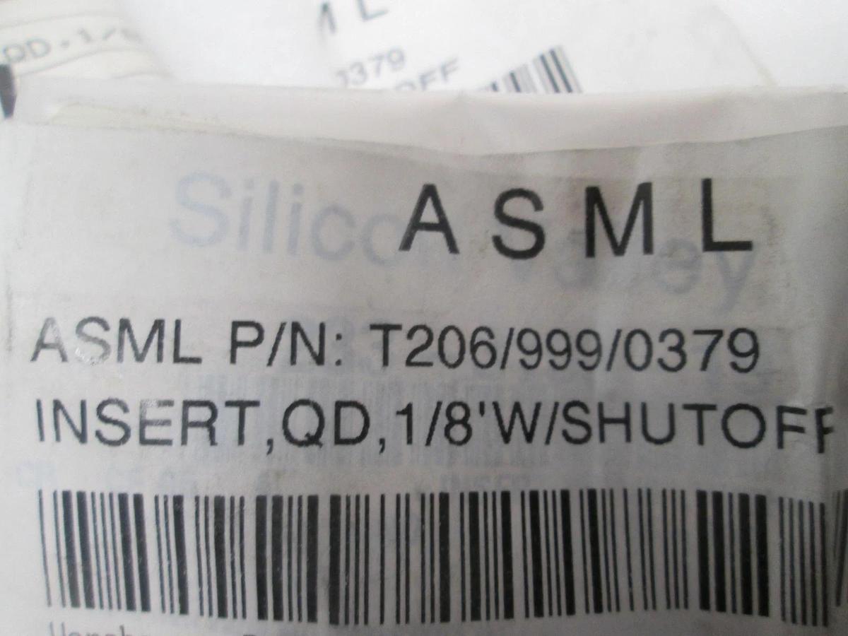 ASML, Insert, QD, 1/8" w/ Shutoff, 206-999-0379, New, Lot of 5
