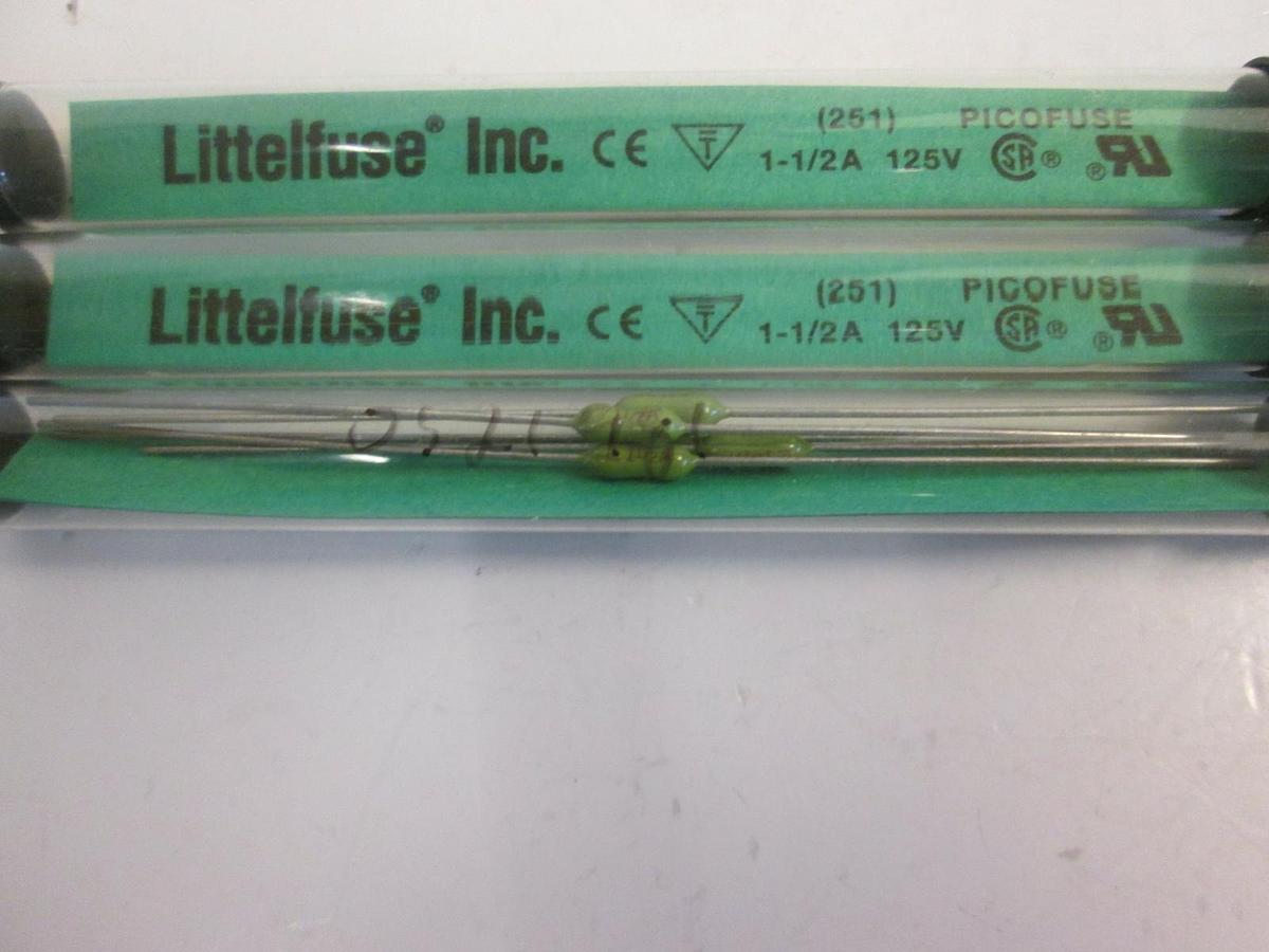 Used Littelfuse Picofuse 251, 1 1/2A, 125V, Lot of 15