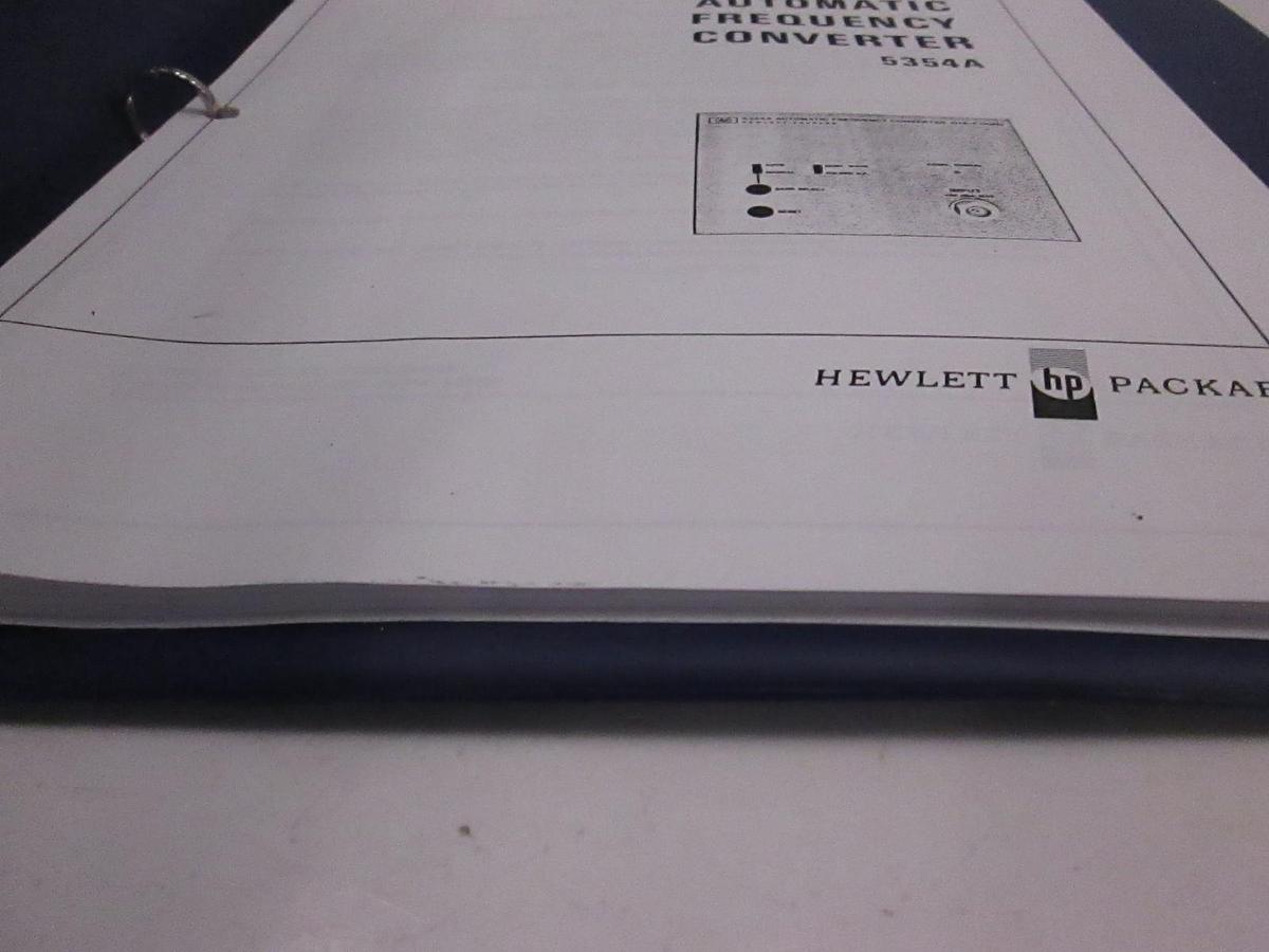 Used HP Model 5354A Automatic Frequency Converter Operating Manual, Used