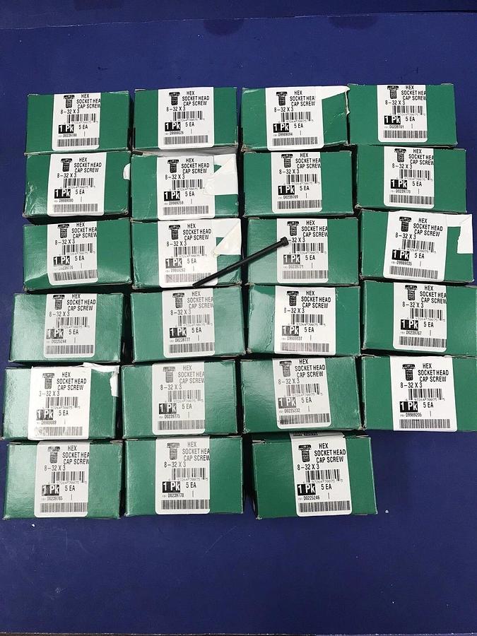 Camcar 8-32 x 3 Socket Head Cap Screw, Lot of 115 Pieces, New